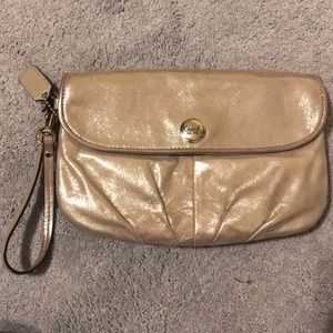 Shimmery Taupe Coach Wrislet